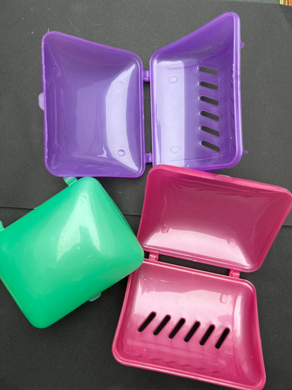 Bright 1970s Lidded Soap Dish