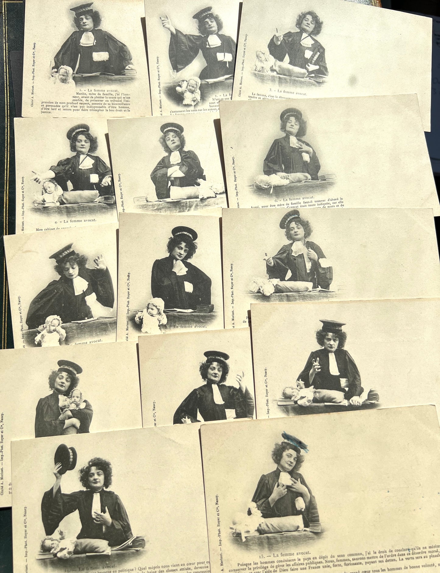 The Female Lawyer - 14 Early C20th French Postcards Advocating For a Womans Right To Be A Lawyers