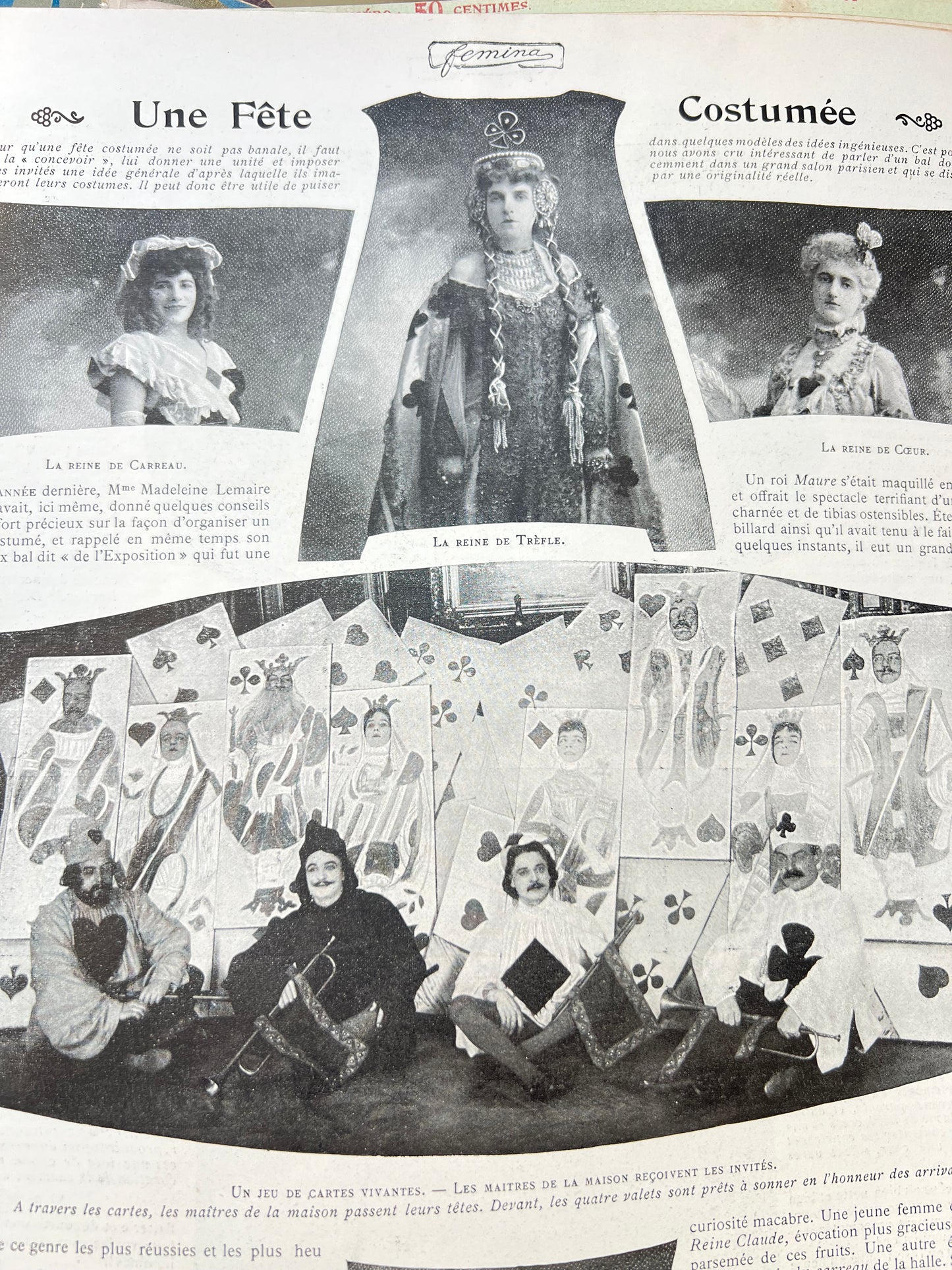 Fancy Dress, Carnival and School for Female Artists in 15th February 1903 French Magazine FEMINA