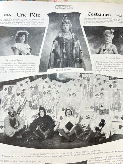 Fancy Dress, Carnival and School for Female Artists in 15th February 1903 French Magazine FEMINA