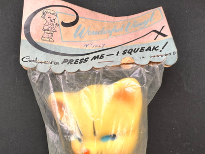 British Made 1950s Combex Creation Squeaky Toy Cat.