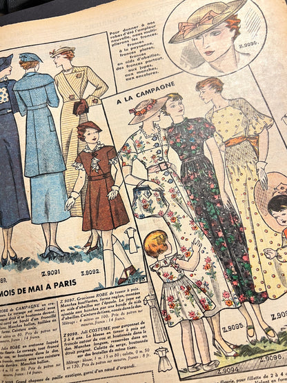 Exceptionally Pretty 1930s Dresses in 12th May 1935 French Fashion Paper Le Petit Echo de la Mode