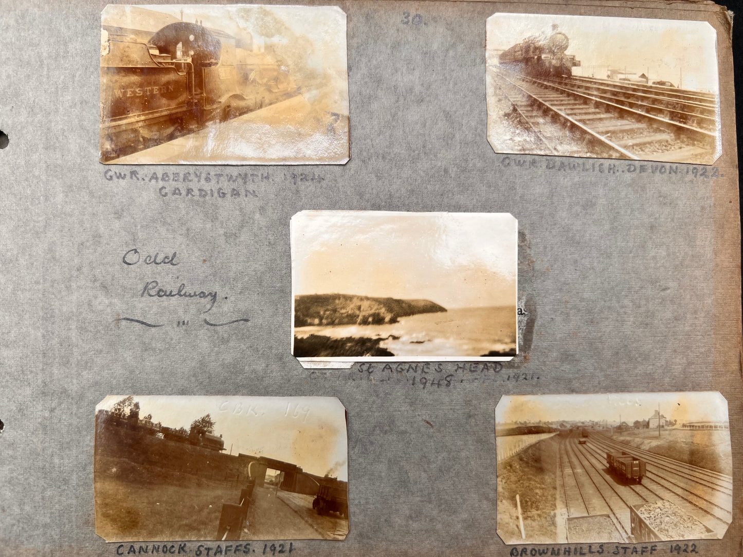 1920s Photograph Album with Lots of Photos of Trains, Cars, Boats