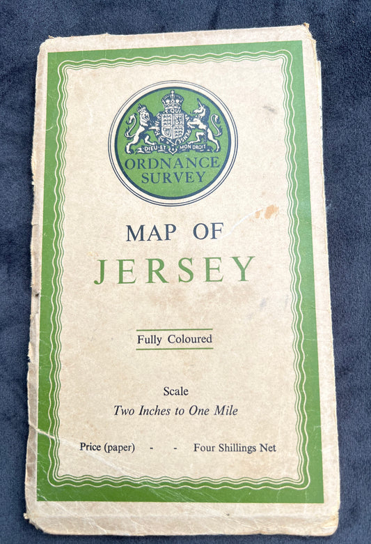 1933  2" to 1 mile Paper Ordnance Survey Map of Jersey