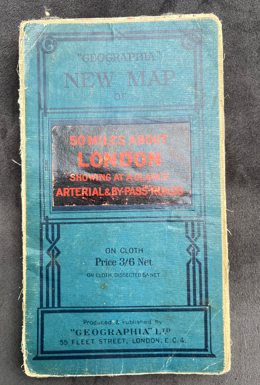 1930s Geographia 50 MILES ABOUT LONDON
