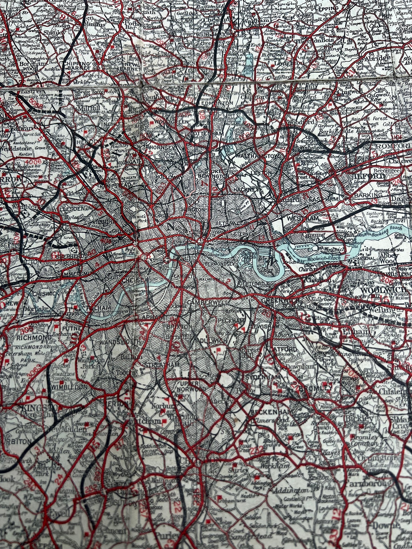 1930s Geographia 50 MILES ABOUT LONDON