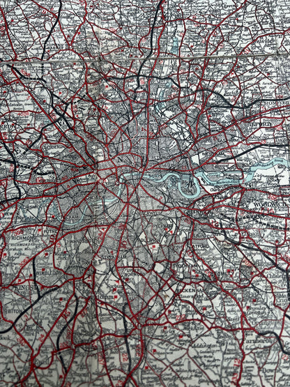 1930s Geographia 50 MILES ABOUT LONDON