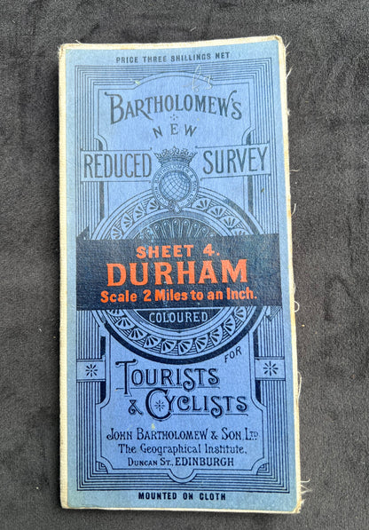 Bartholomew's New Reduced Survey. Sheet 4. Durham. Scale 2 Miles to an Inch.