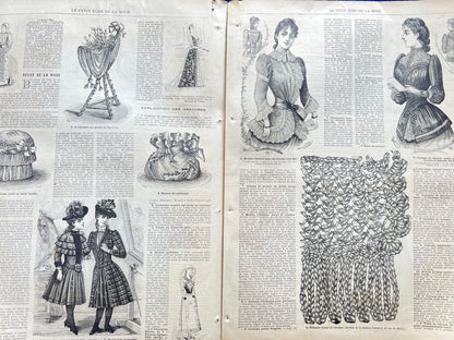 Wedding Dress and Dressing Up Clothes from 135 Years Ago in 26th January 1890 French Fashion Paper Le Petit Echo de la Mode
