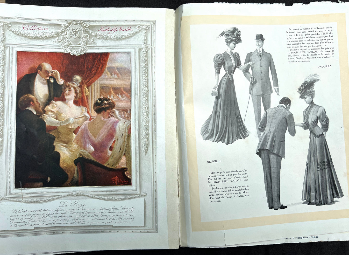 Gorgeous Illustrations by A. Guillaume in 1905 French HIGH-LIFE Tailor Magazine.