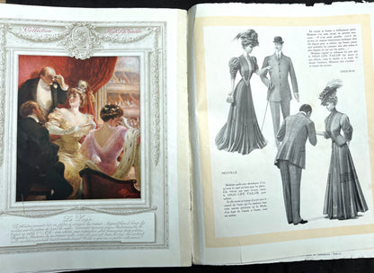Gorgeous Illustrations by A. Guillaume in 1905 French HIGH-LIFE Tailor Magazine.
