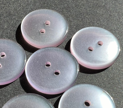 6 Glowing Lilac Vintage Lucite 1.7cm Buttons