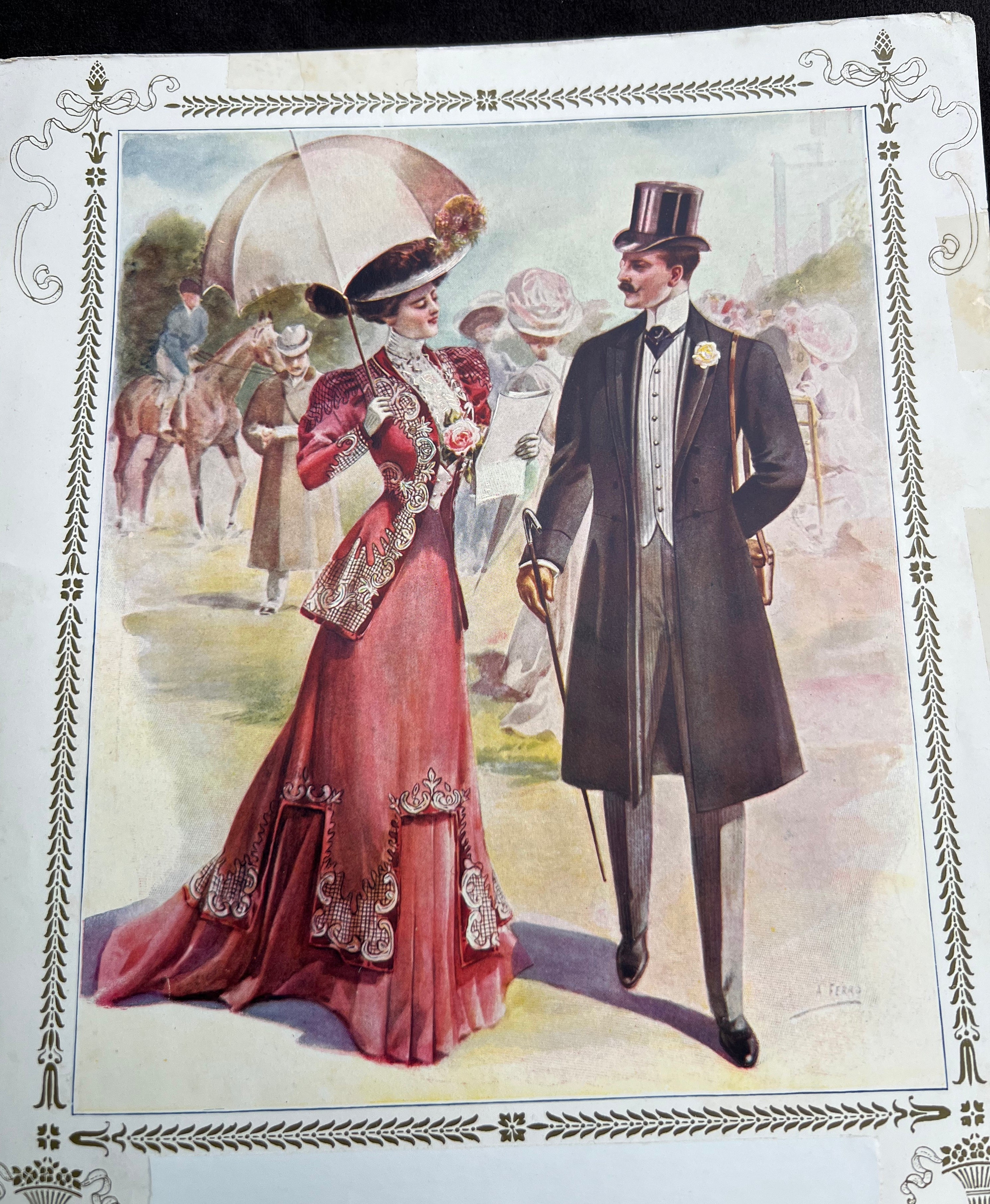 9】1884年 フランス アンティーク 洋書 PRINTEMPS ファッション誌 Full-Color Sourcebook of French Fashion: 15th to 19th Centuries