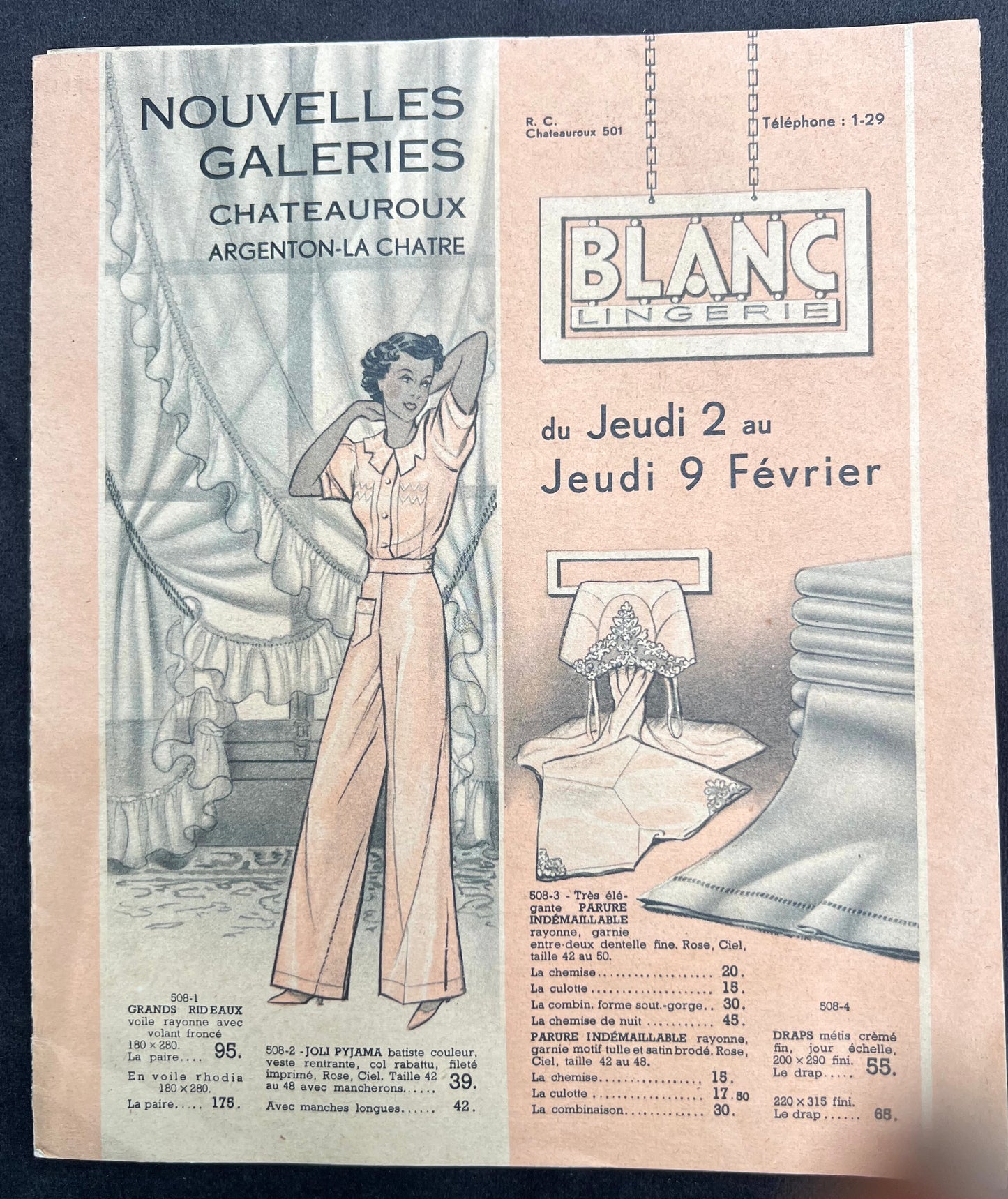 Jan/Feb 1939 French Catalogue for NOUVELLES GALERIES in Chatearoux