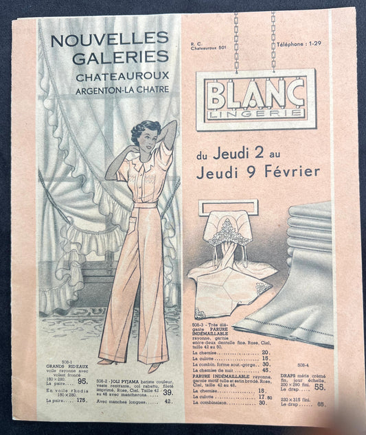 Jan/Feb 1939 French Catalogue for NOUVELLES GALERIES in Chatearoux