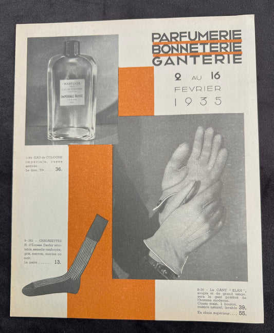 Feb. 1935 French MADELIOS Menswear and Accessories Catalogue