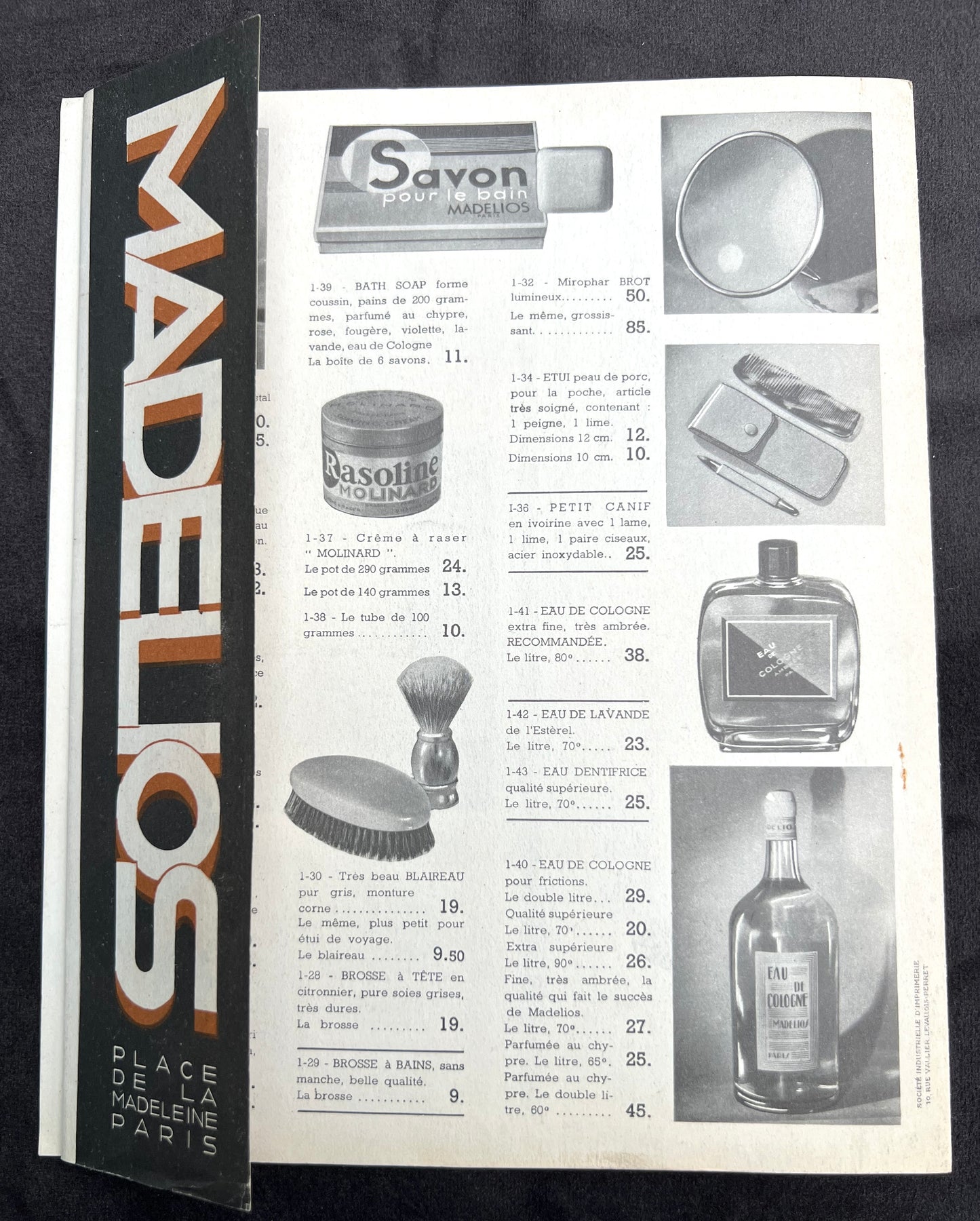Feb. 1935 French MADELIOS Menswear and Accessories Catalogue