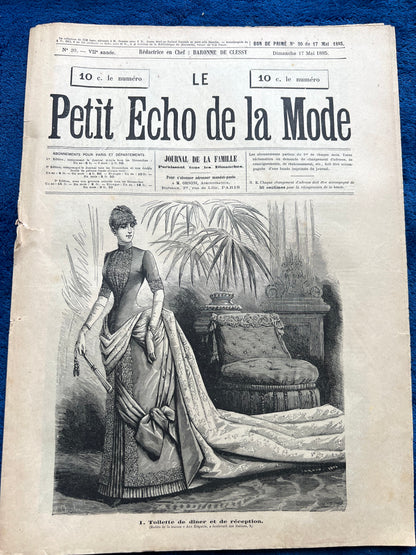 Wild Hairstyles from 140 years Ago in May 1885 French Fashion Paper Le Petit Echo de la Mode