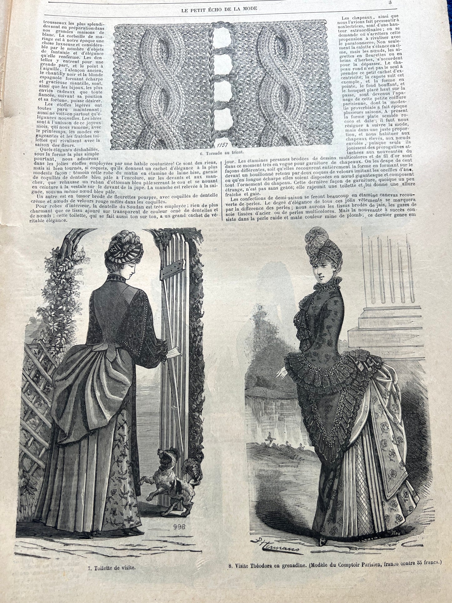Wild Hairstyles from 140 years Ago in May 1885 French Fashion Paper Le Petit Echo de la Mode