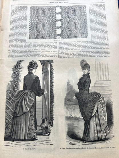 Wild Hairstyles from 140 years Ago in May 1885 French Fashion Paper Le Petit Echo de la Mode