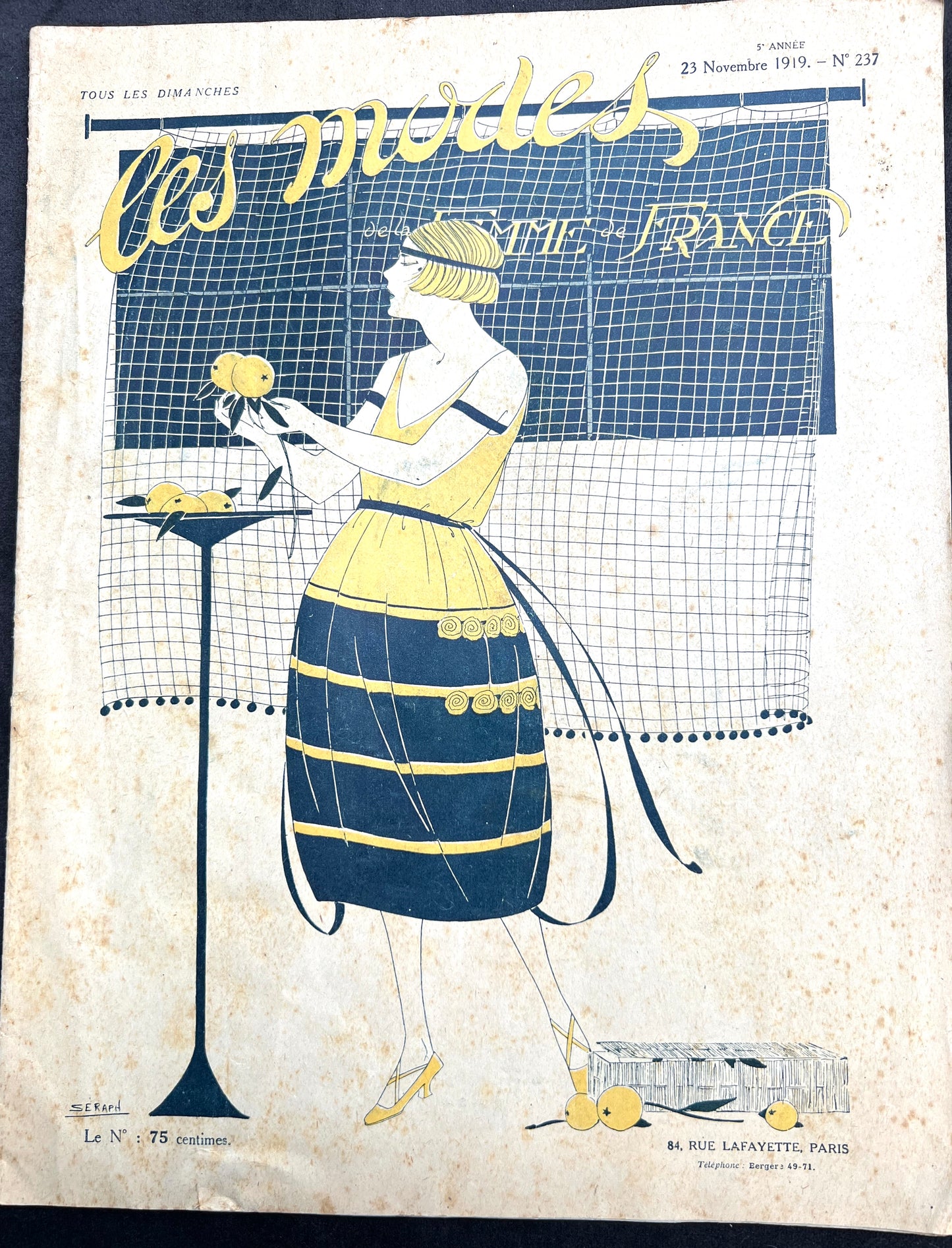 23rd November 1919 French Womens Paper La Mode de la Femme de France