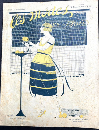 23rd November 1919 French Womens Paper La Mode de la Femme de France