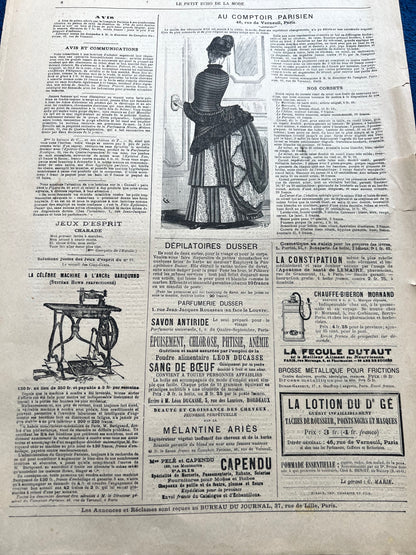 Wild Hairstyles from 140 years Ago in May 1885 French Fashion Paper Le Petit Echo de la Mode