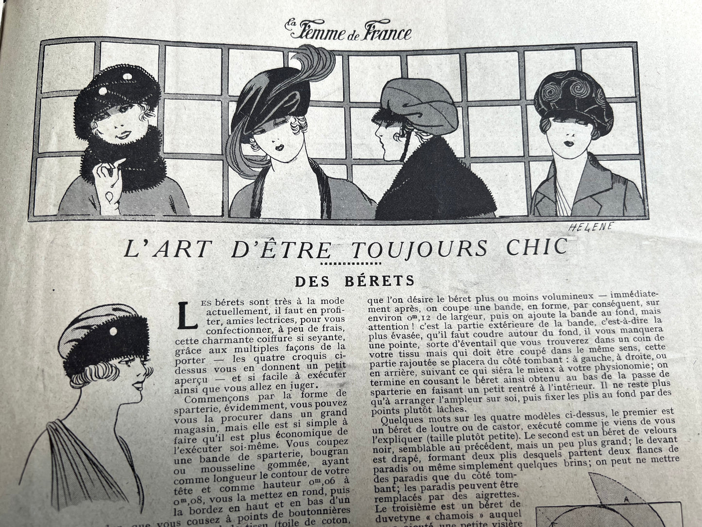 23rd November 1919 French Womens Paper La Mode de la Femme de France
