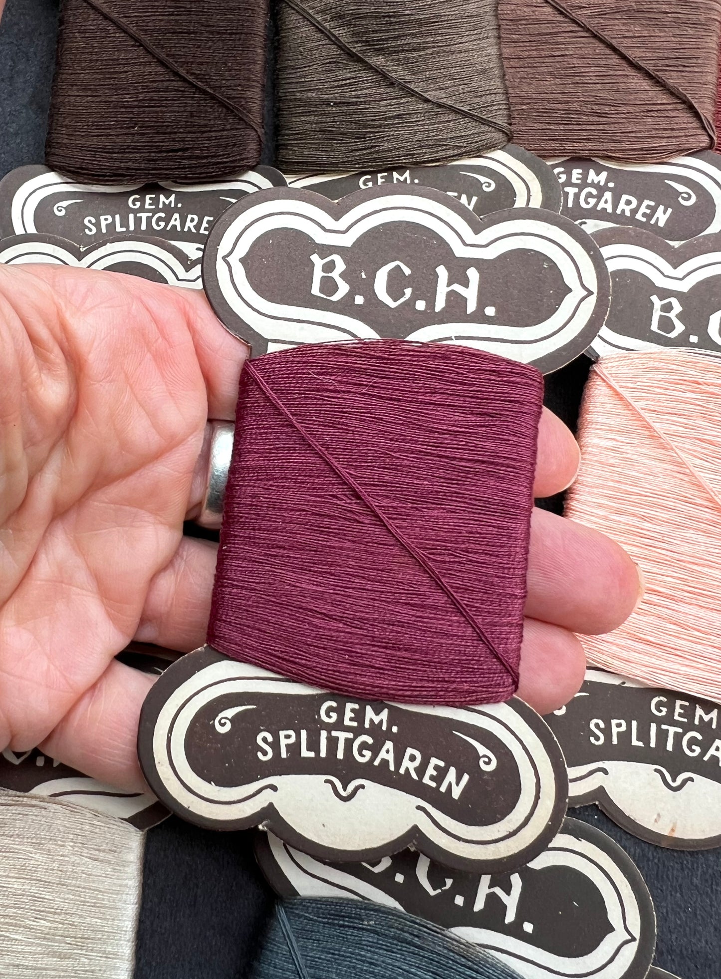 10 Cards of 10 Different Colours of Vintage German Darning Thread