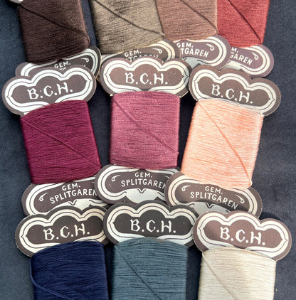 10 Cards of 10 Different Colours of Vintage German Darning Thread