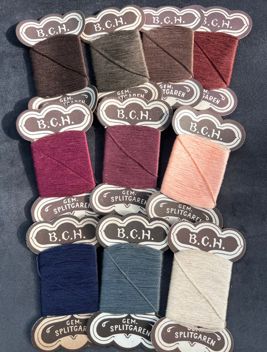 10 Cards of 10 Different Colours of Vintage German Darning Thread