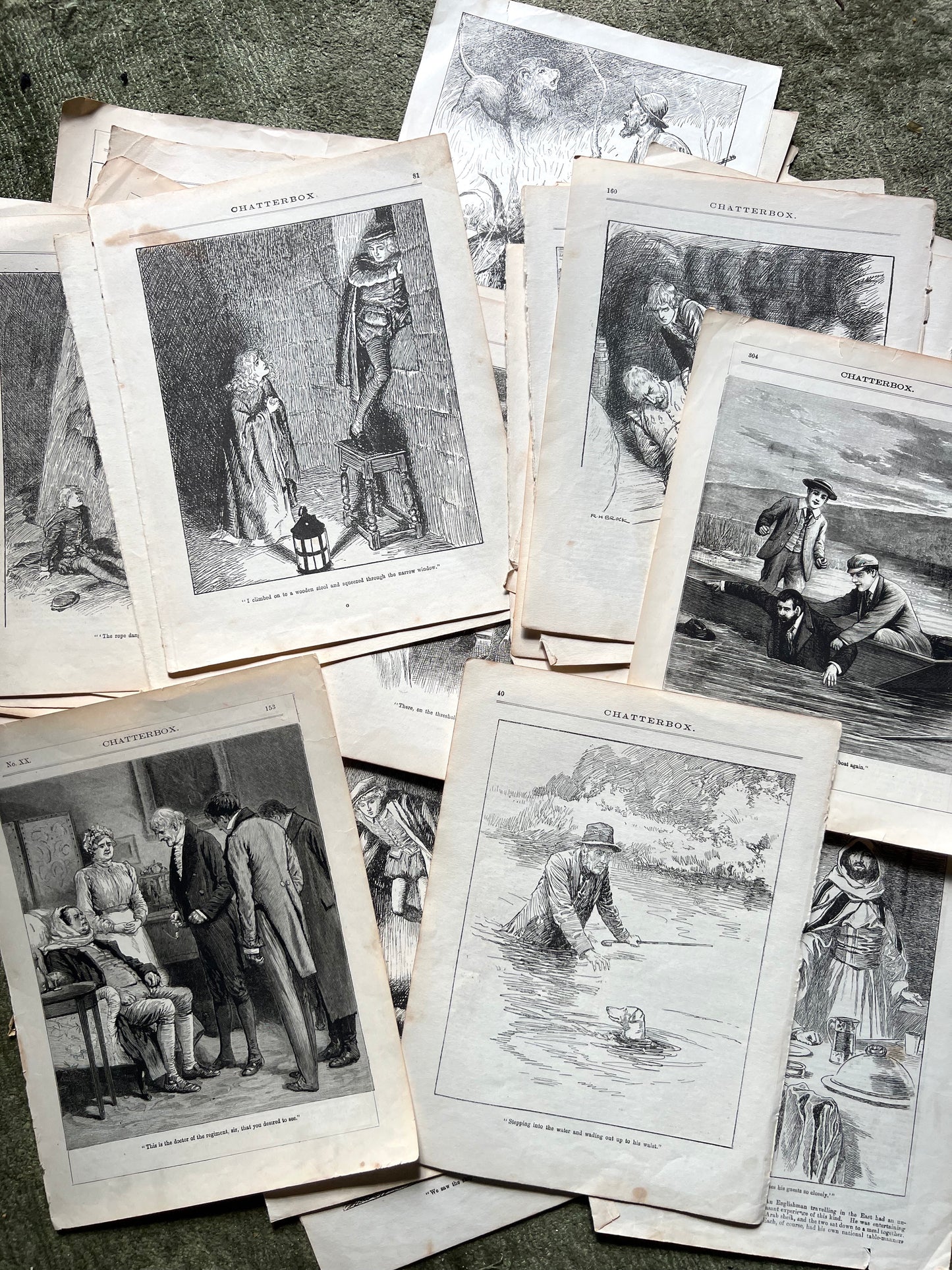 47 Early C20th Illustrations of ADVENTURE from CHATTERBOX for Crafting Purposes