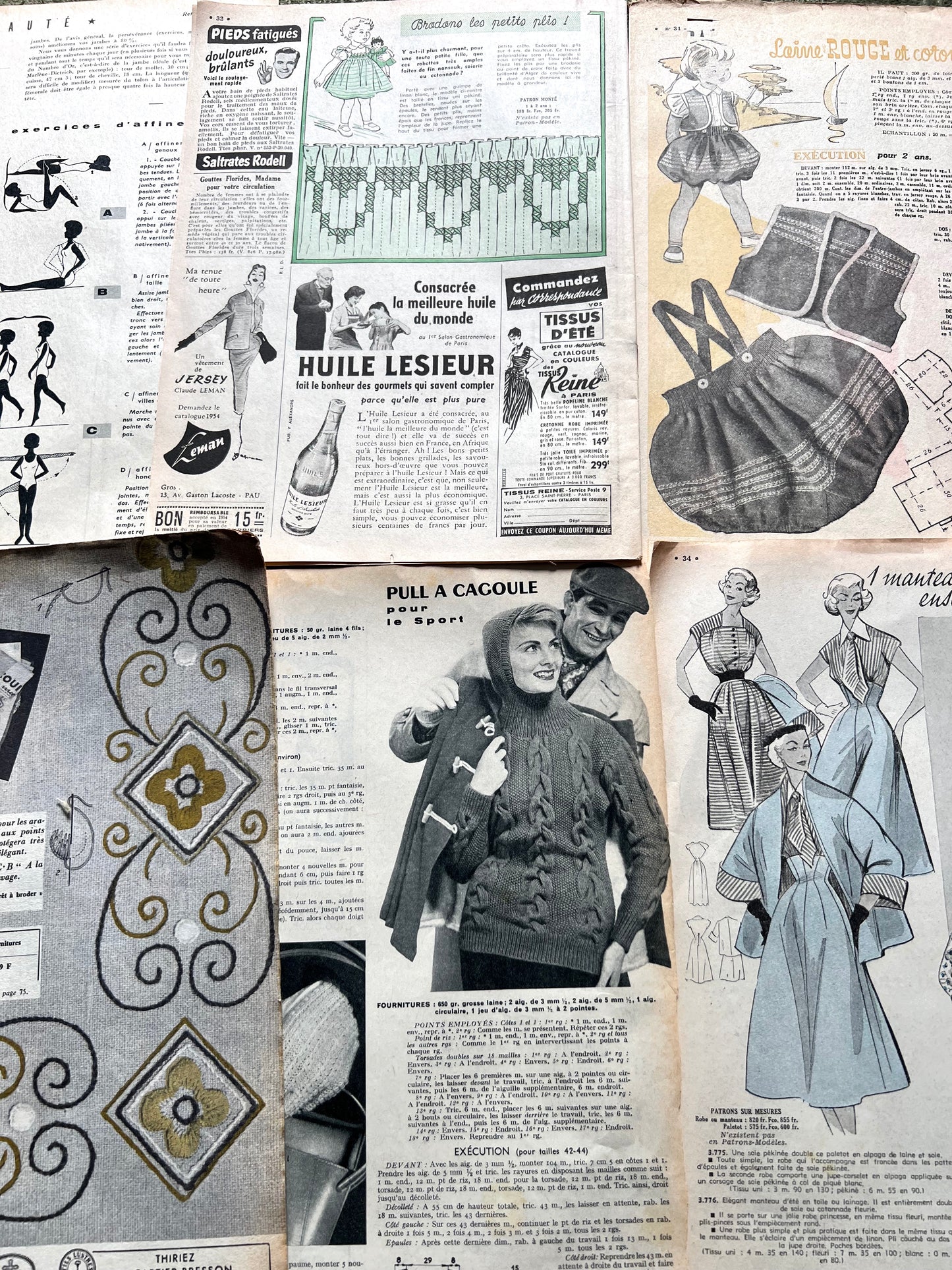 Job Lot of Pages from Vintage French Fashion Magazines to Get Creative With..