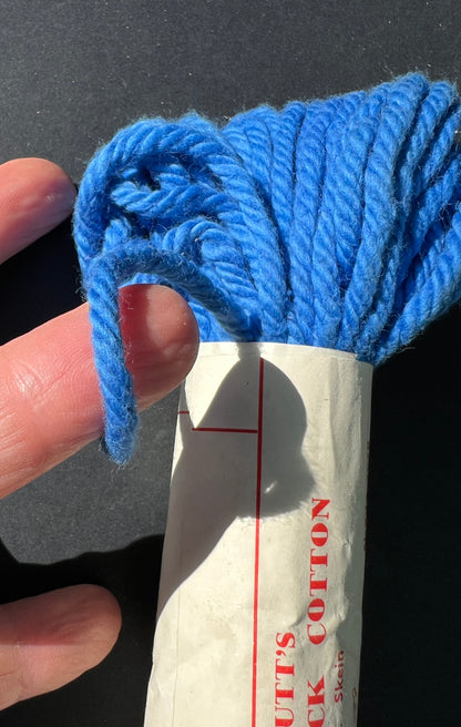 Vintage STRUTT'S 1oz Skein Blue Candlewick Cotton Shade 9028