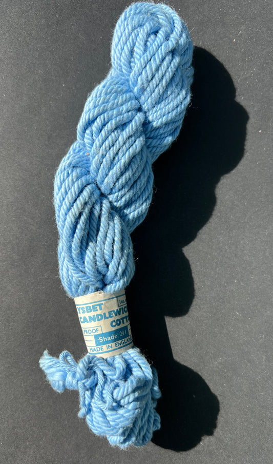 Vintage LYSBET 1oz Skein Light Blue Candlewick Cotton Shade 211