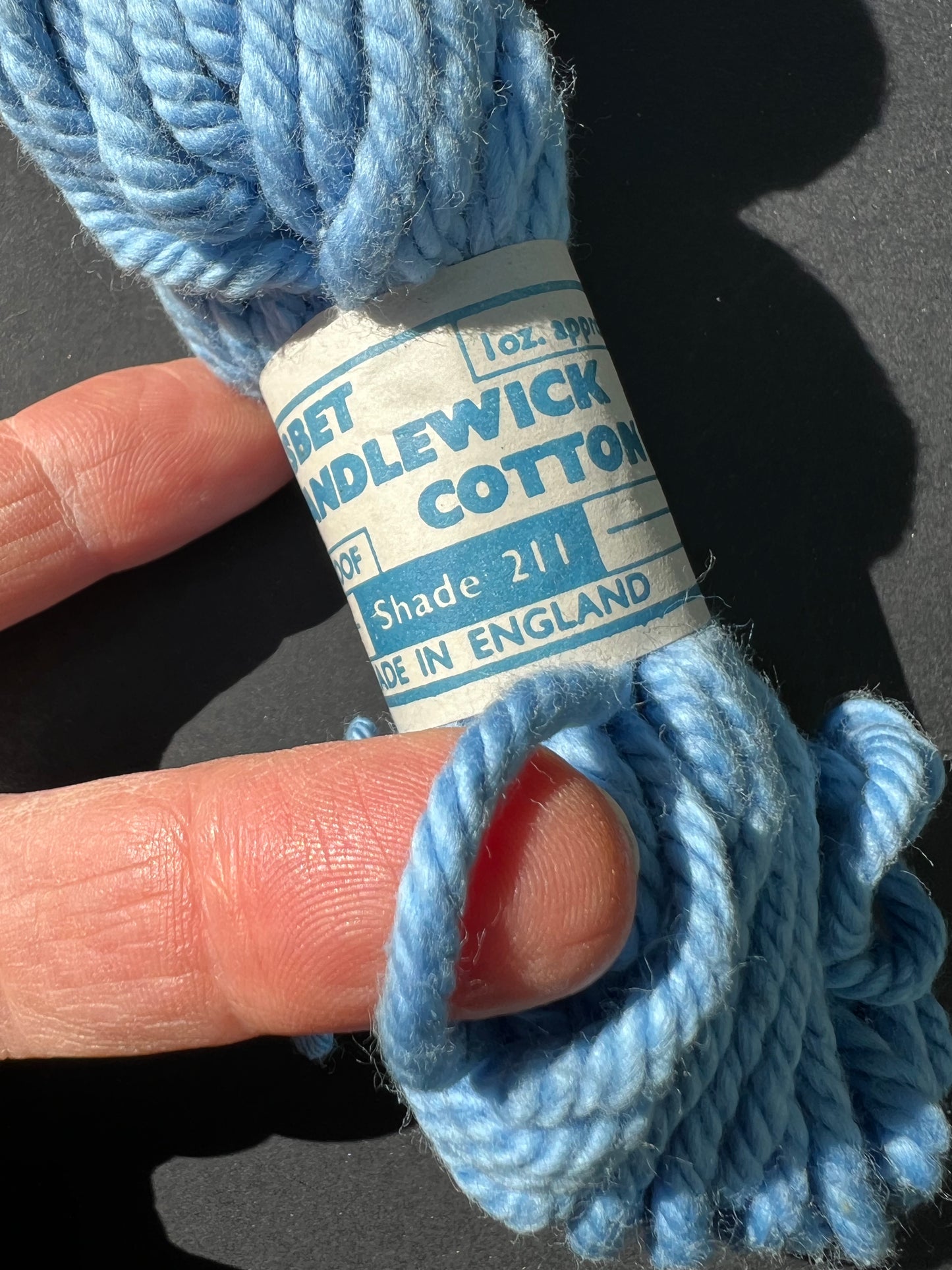 Vintage LYSBET 1oz Skein Light Blue Candlewick Cotton Shade 211