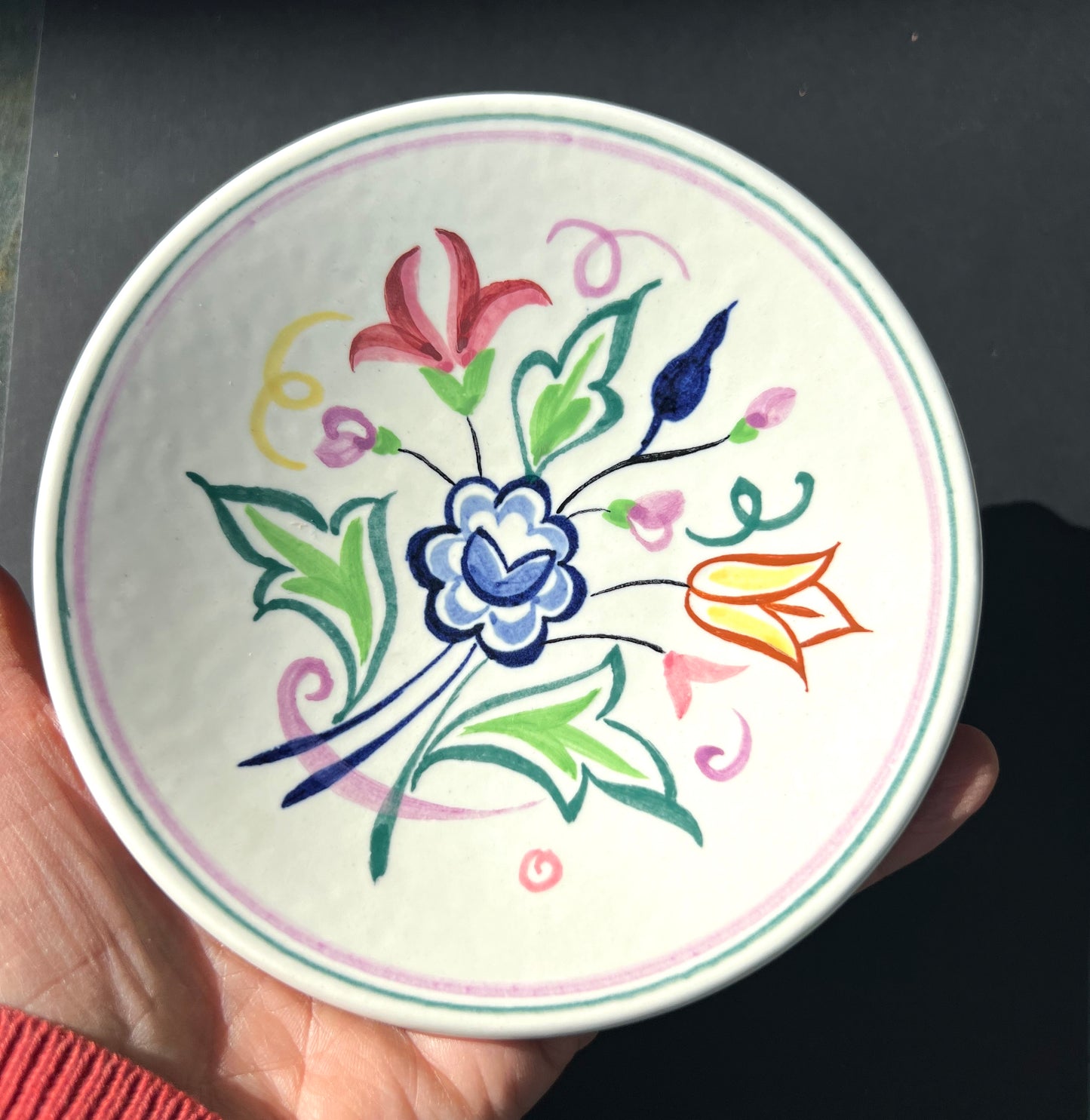 3 Pieces of 1950s - 70s Hand Painted Poole Pottery