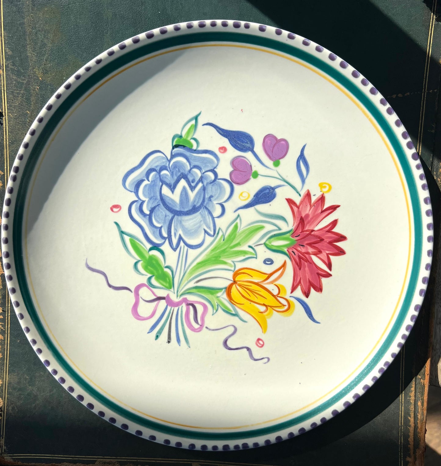 3 Pieces of 1950s - 70s Hand Painted Poole Pottery