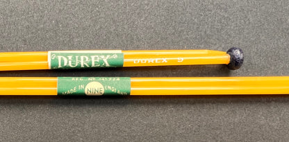 Pair of DUREX Gauge 9 (3.75mm) Knitting Needles 10" or 12"