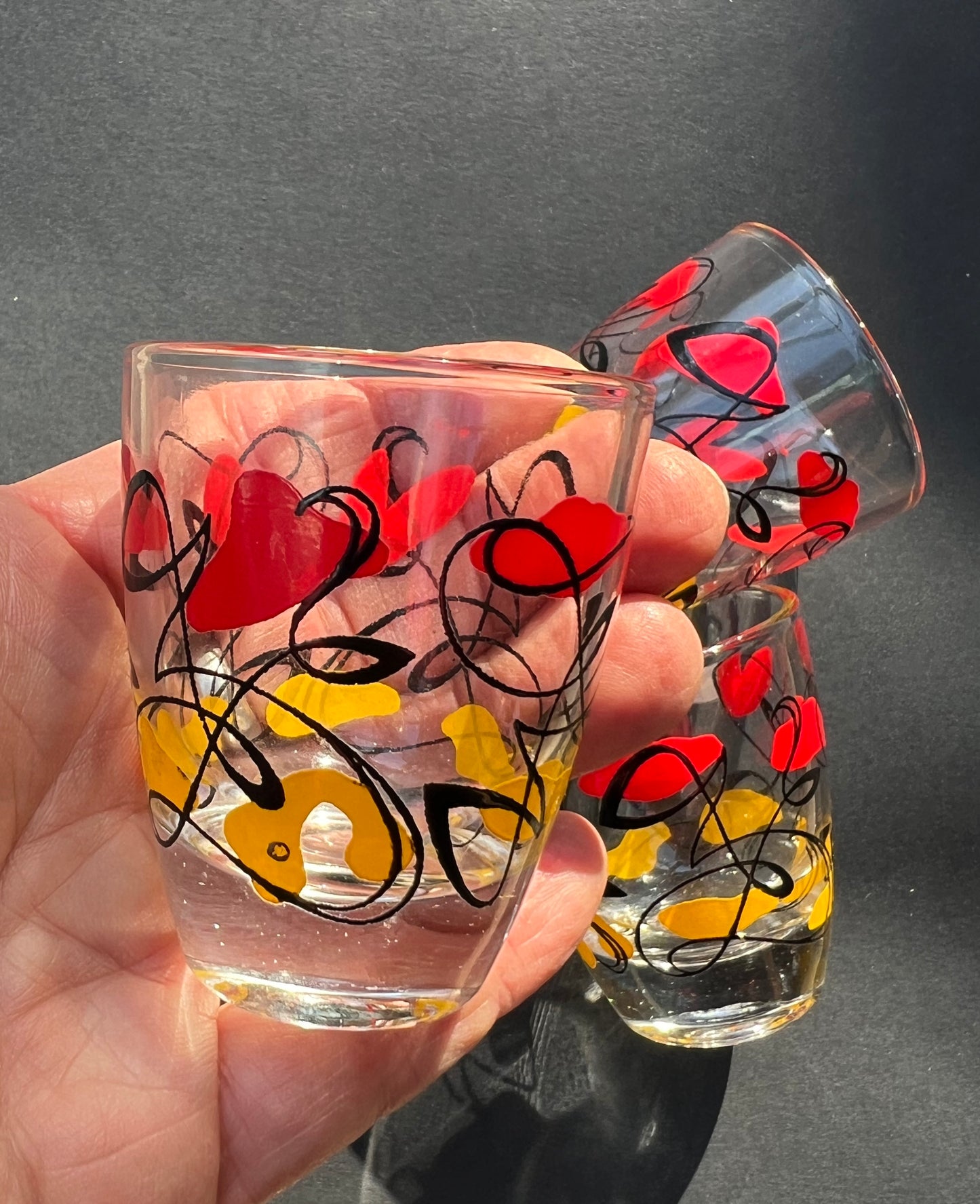 4 Wonderfully 1950s French Shot Glasses