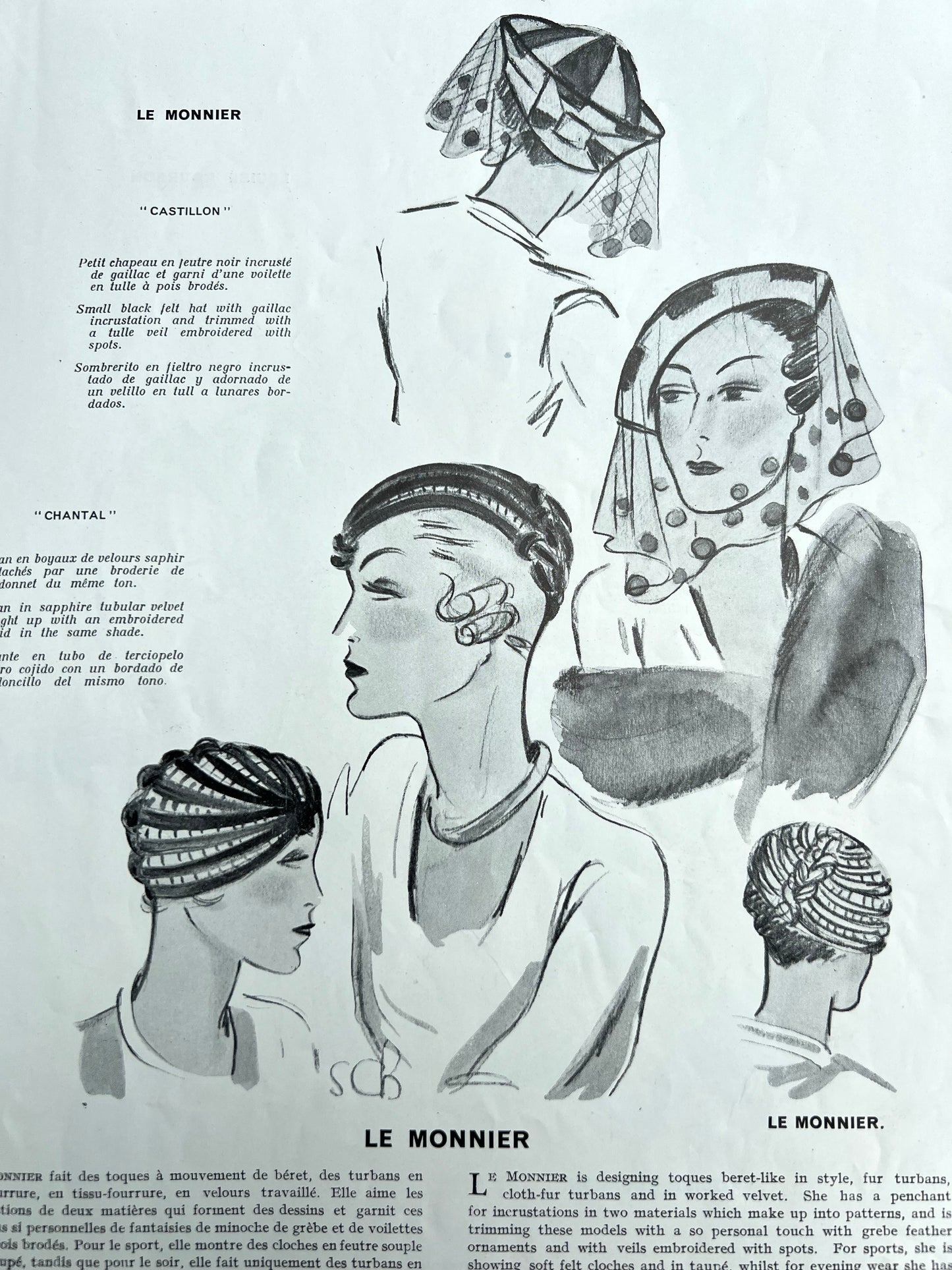 September 1932 L'OFFICIEL DE LA COUTURE - PARIS.. 75 Pages in English and French