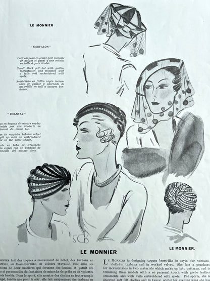 September 1932 L'OFFICIEL DE LA COUTURE - PARIS.. 75 Pages in English and French