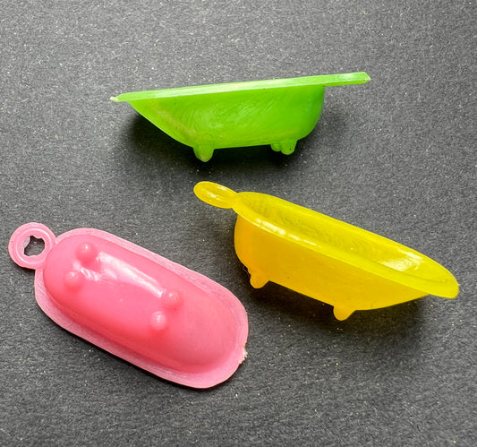 3 Vintage Old Style Bath Charms - WHY ???