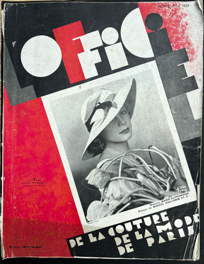 June 1933 L'OFFICIEL DE LA COUTURE - PARIS.. 92 Pages in English and French