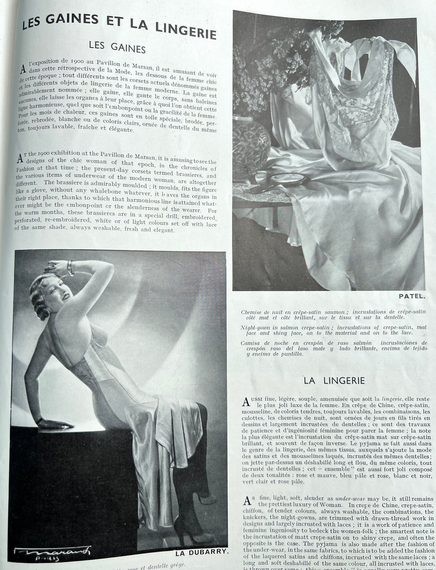 June 1933 L'OFFICIEL DE LA COUTURE - PARIS.. 92 Pages in English and French