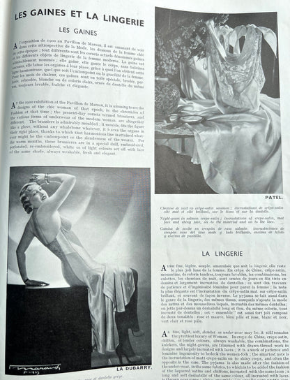 June 1933 L'OFFICIEL DE LA COUTURE - PARIS.. 92 Pages in English and French