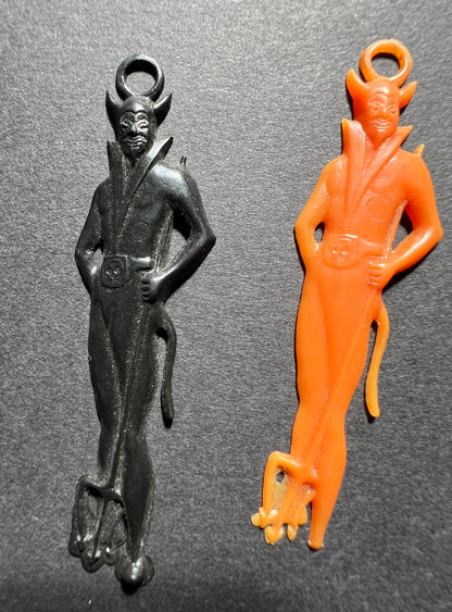 Big 6.5cm Tall Vintage Plastic Witch or Devil