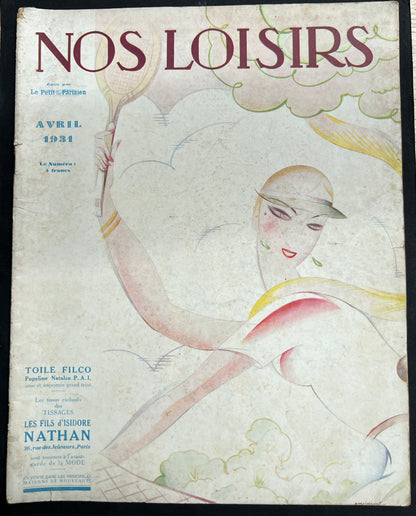 Lovely April 1931 French Women's Magazine NOS LOISIRS