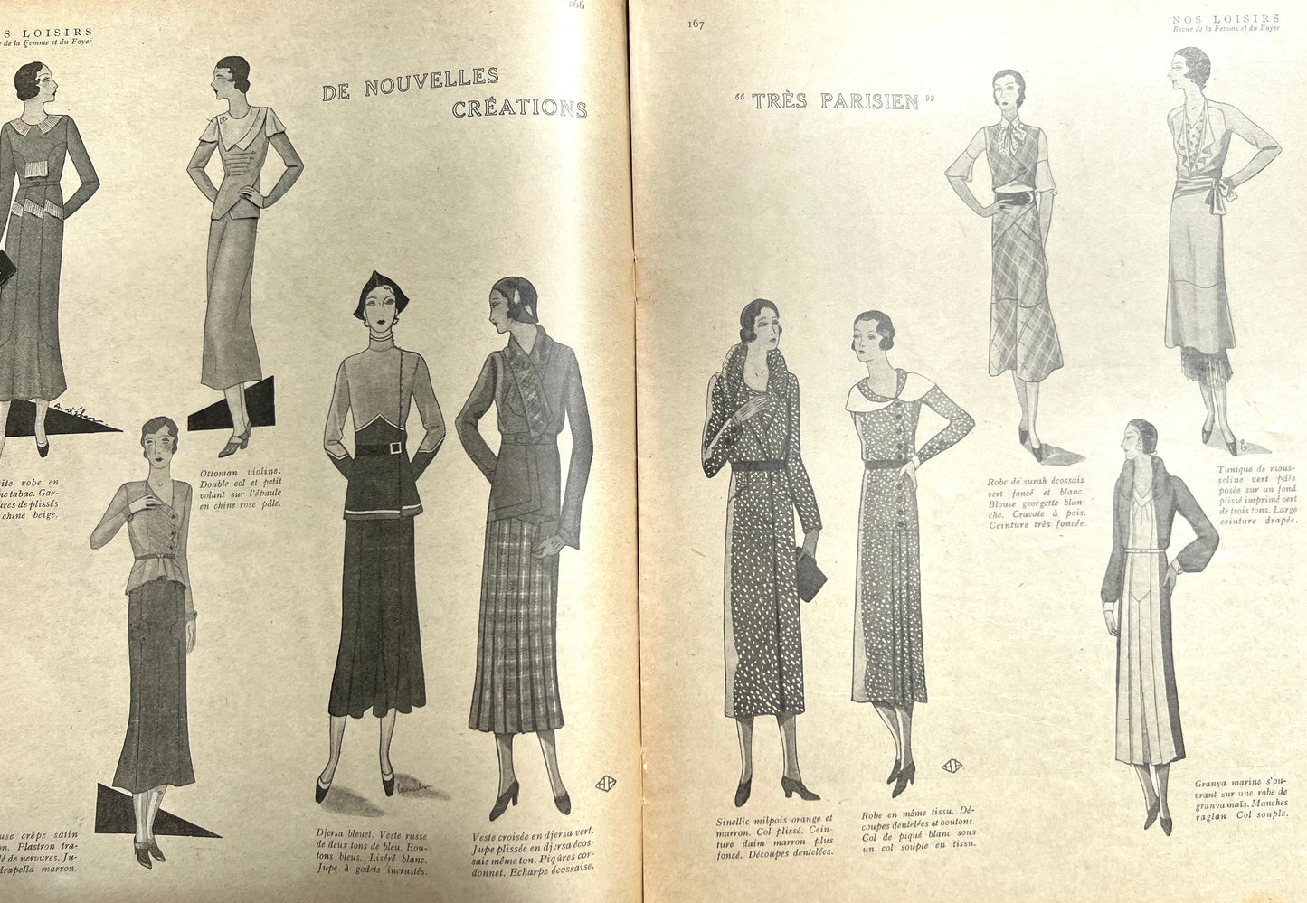 Lovely April 1931 French Women's Magazine NOS LOISIRS