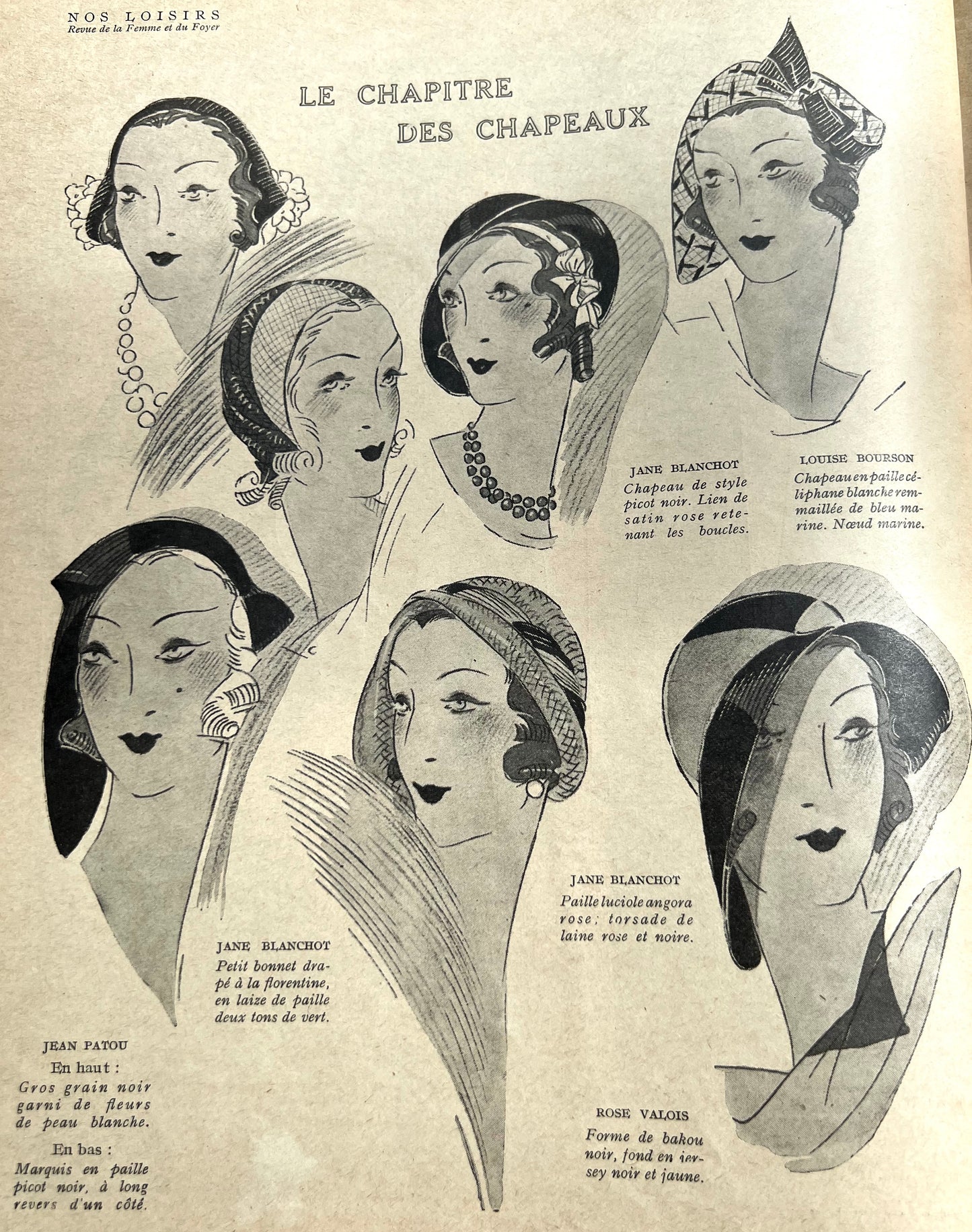 Lovely April 1931 French Women's Magazine NOS LOISIRS